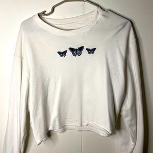 cropped crewneck